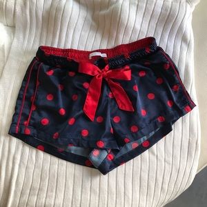 Abercrombie & Fitch Satin Polka Dot Sleep Shorts